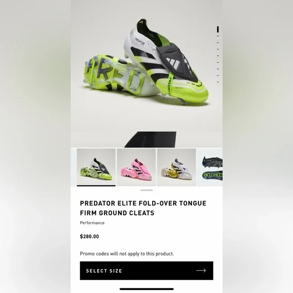 Adidas Predator Elite Fold Over Tongue Firm Ground Soccer Cleats (Men’s Size 9) - Picture 9 of 9